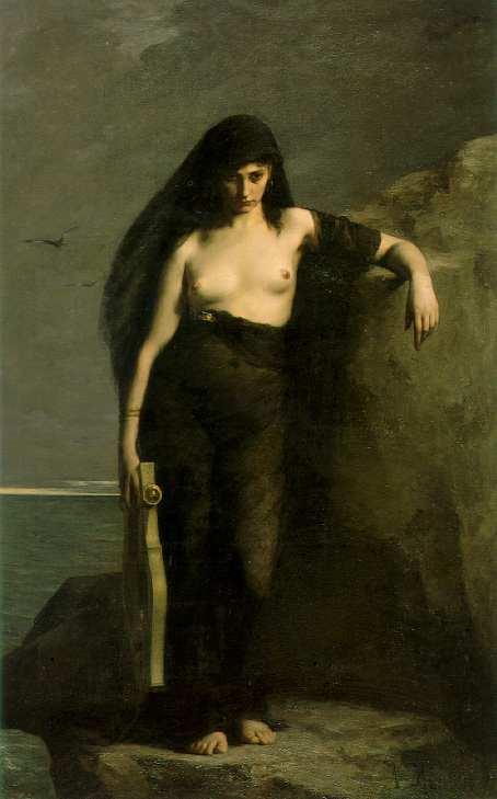William Adolphe Bouguereau - Sappho in Nero by BitJuice Aka Lopcajan